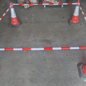 demarcation pole for traffic cones